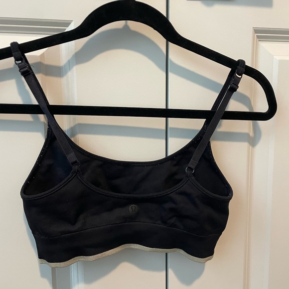 Lululemon Iconic Sweat Bra in Black / Ocean Mist Sz 4 - Picture 10 of 11